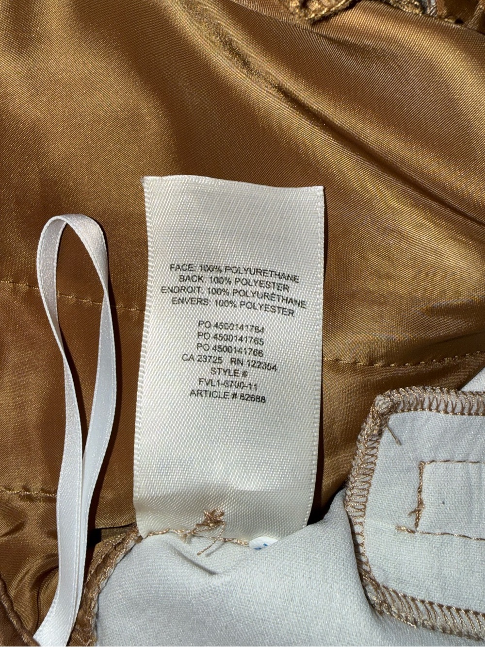 Aritzia Babaton Faux Leather Cropped Pants Camel Tan Brown Size 2 - Picture 13 of 14